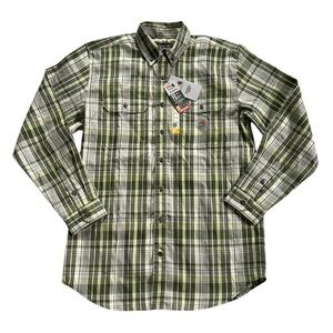 Carhartt Flame Resistant FR RF Plaid LS Shirt Men’s Size Large TALL NWT
